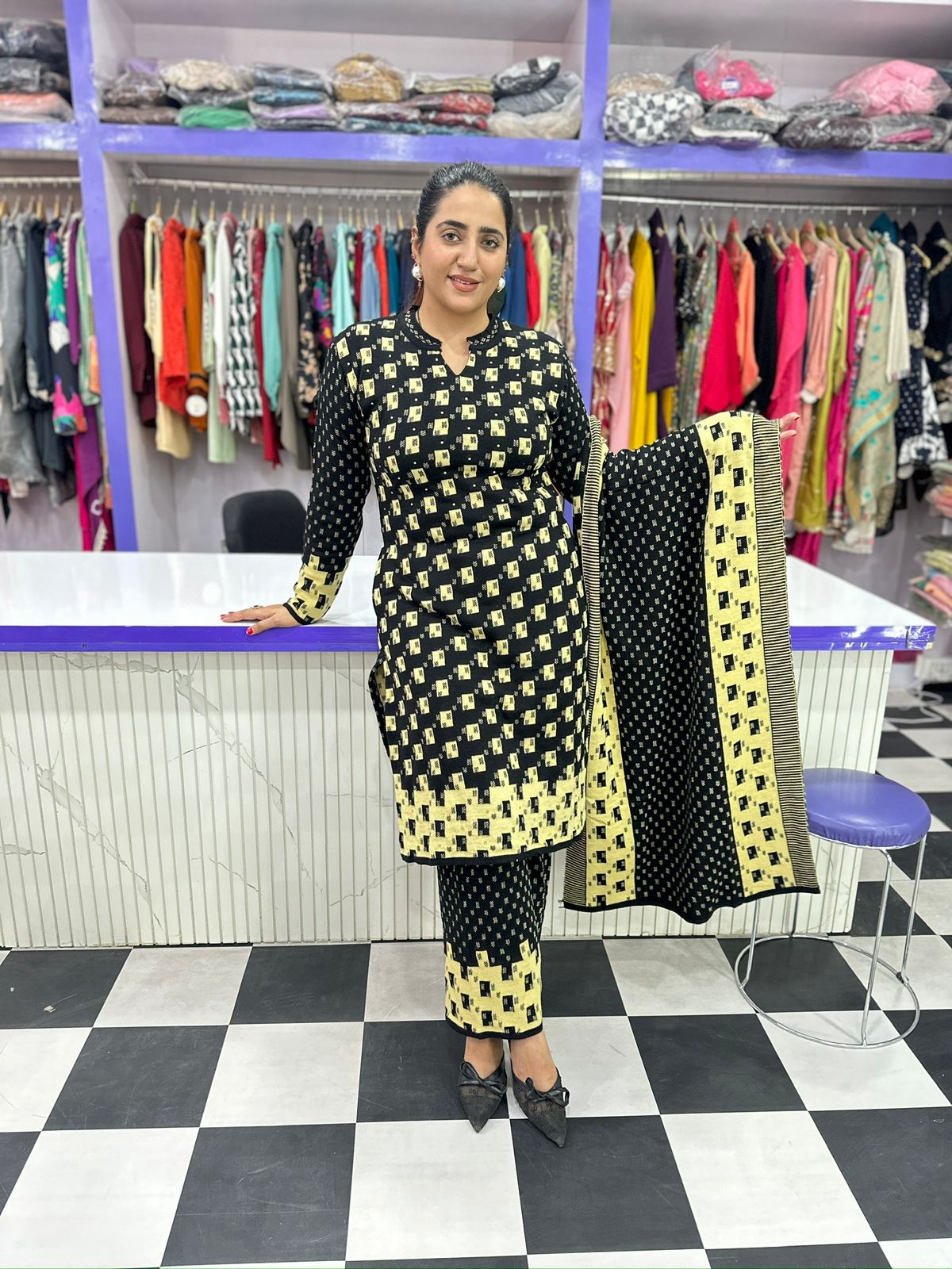 Woolen Suit Three Piece Set FS157