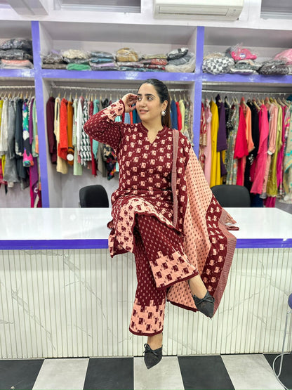 Woolen Suit Three Piece Set FS157