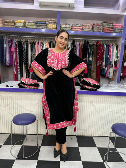 Heavy Velvet Kaftan Gota Work FS161