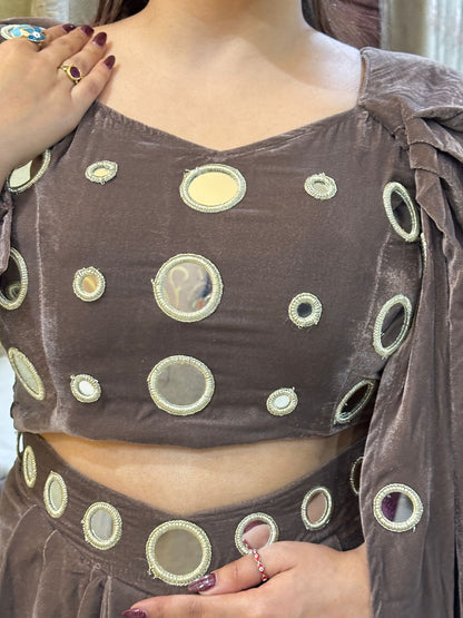 "SHAHI" Drape Saree Velvet FS164