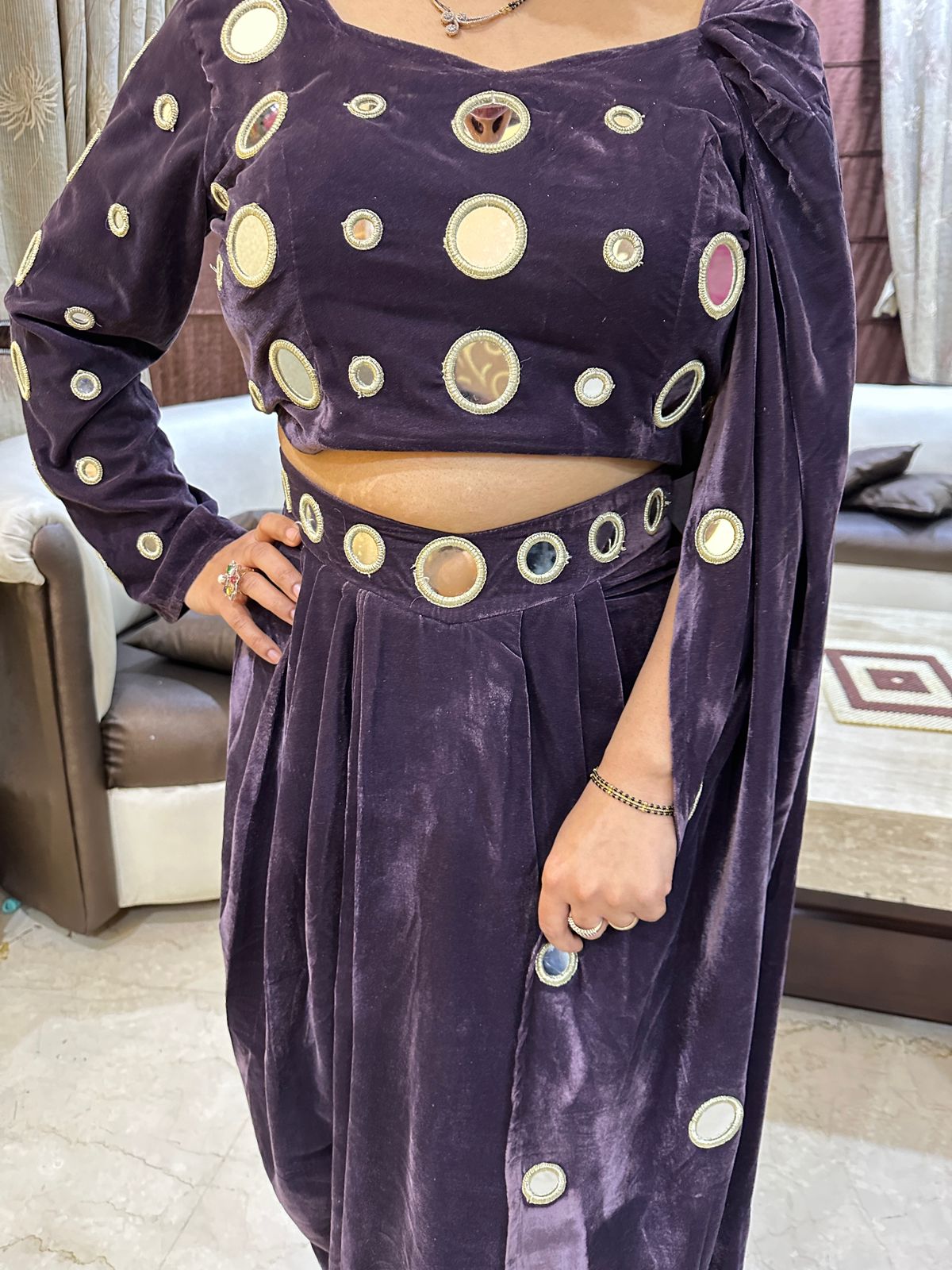 "SHAHI" Drape Saree Velvet FS164