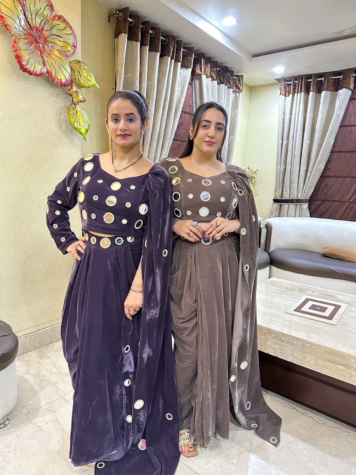 "SHAHI" Drape Saree Velvet FS164