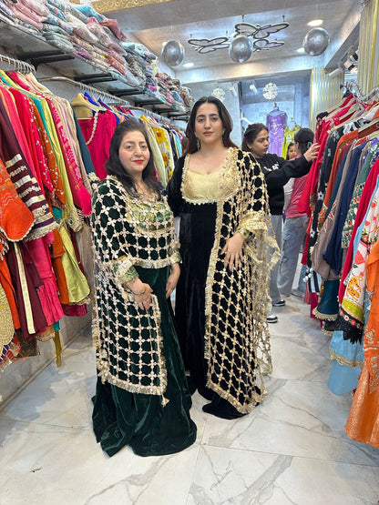 "SHABNAM" 2 piece Anarkali Suit with Jaal Dupatta FS166