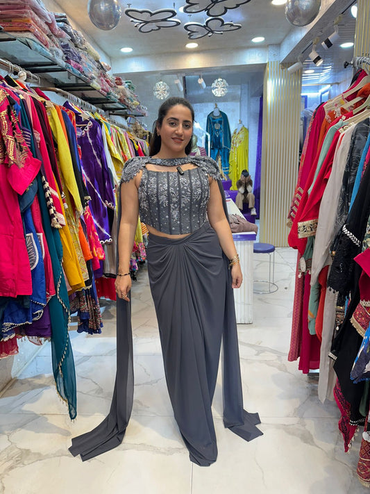"Ira" Elegant Drape Saree Dress FS174