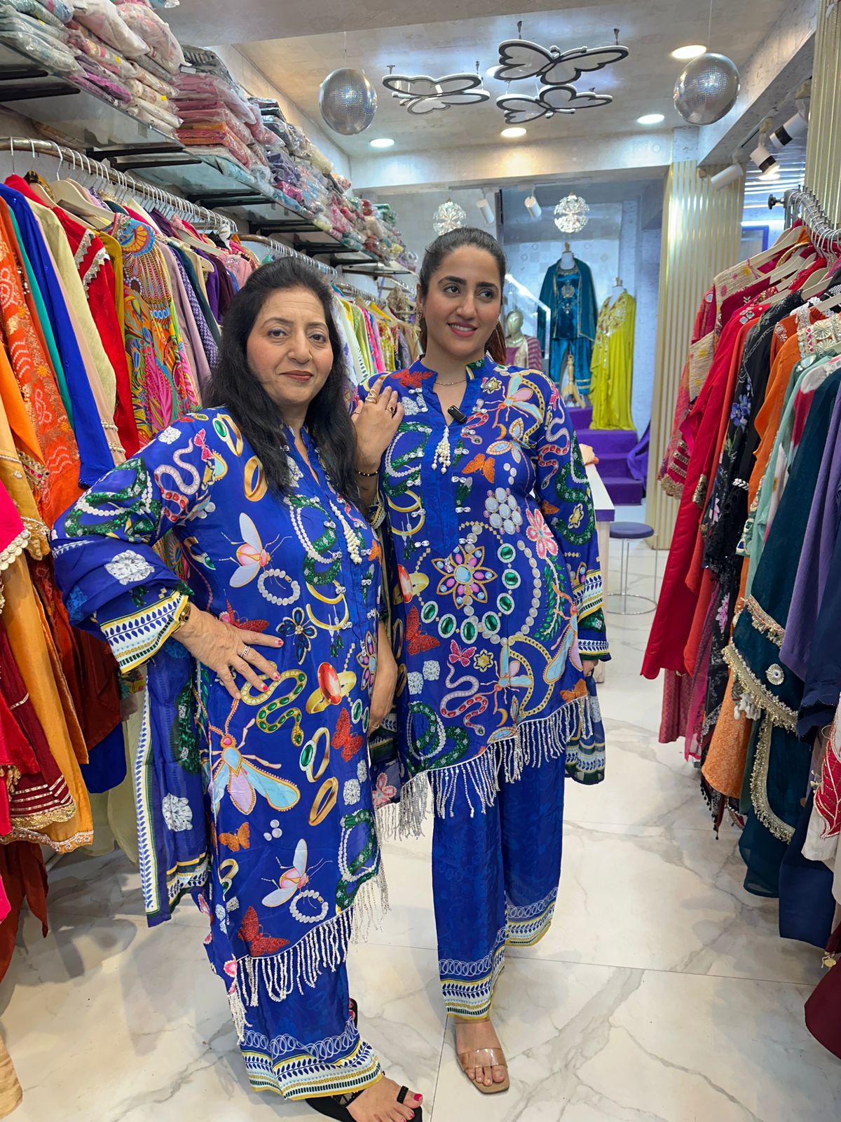 'Maya' Beautiful Pattern Print Suit FS175