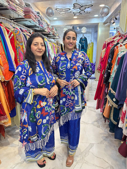 'Maya' Beautiful Pattern Print Suit FS175