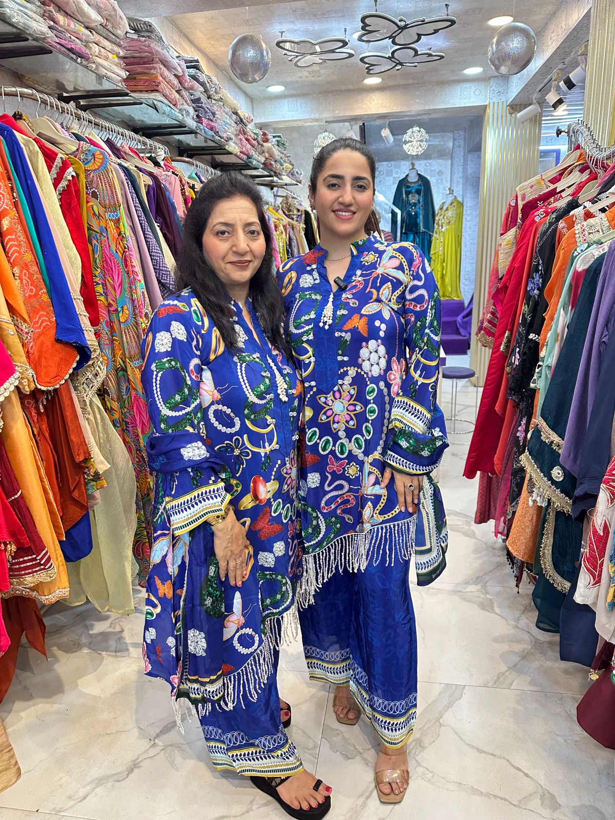 'Maya' Beautiful Pattern Print Suit FS175