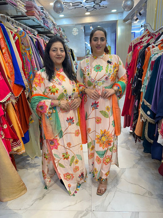 'Dastoor' Stunning Flower Print Suit FS176