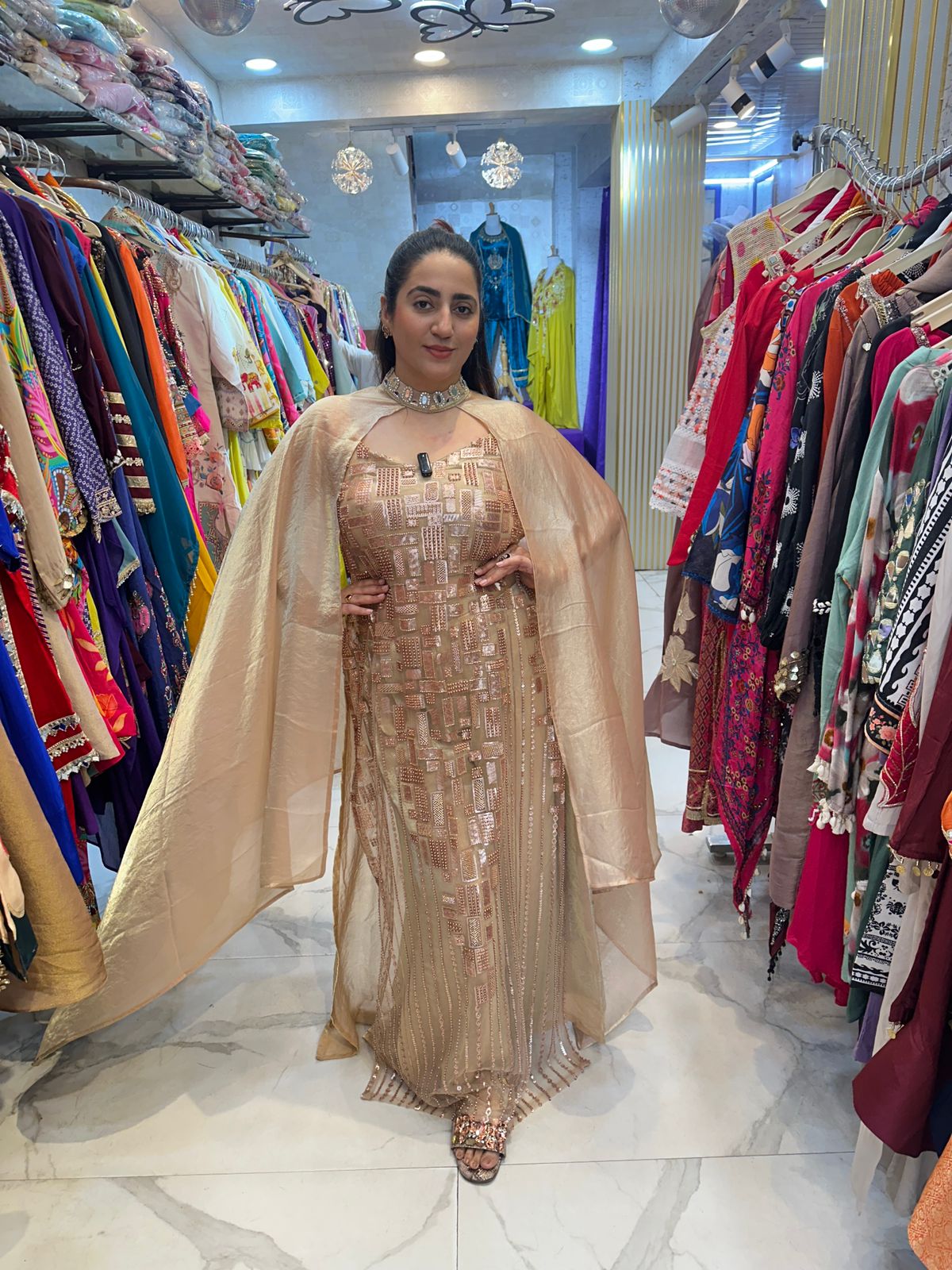 'DIVA' Shimmery Indo-Western Dress FS179