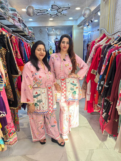 "BUTTERFLY" Elegant Printed Coord Set FS182