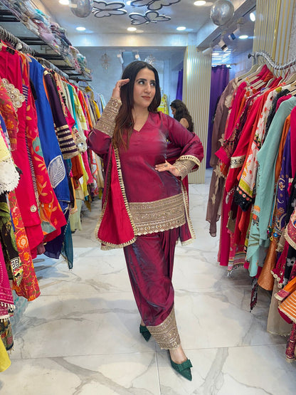 ‘PARIZA’ Beautiful Suit With Lace Work FS187