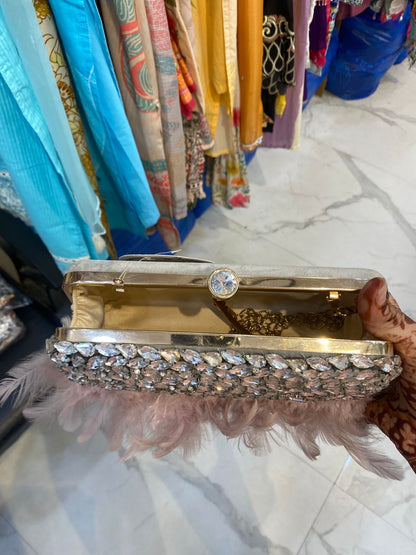 Beautiful Stone And Furr Work Clutch FS203