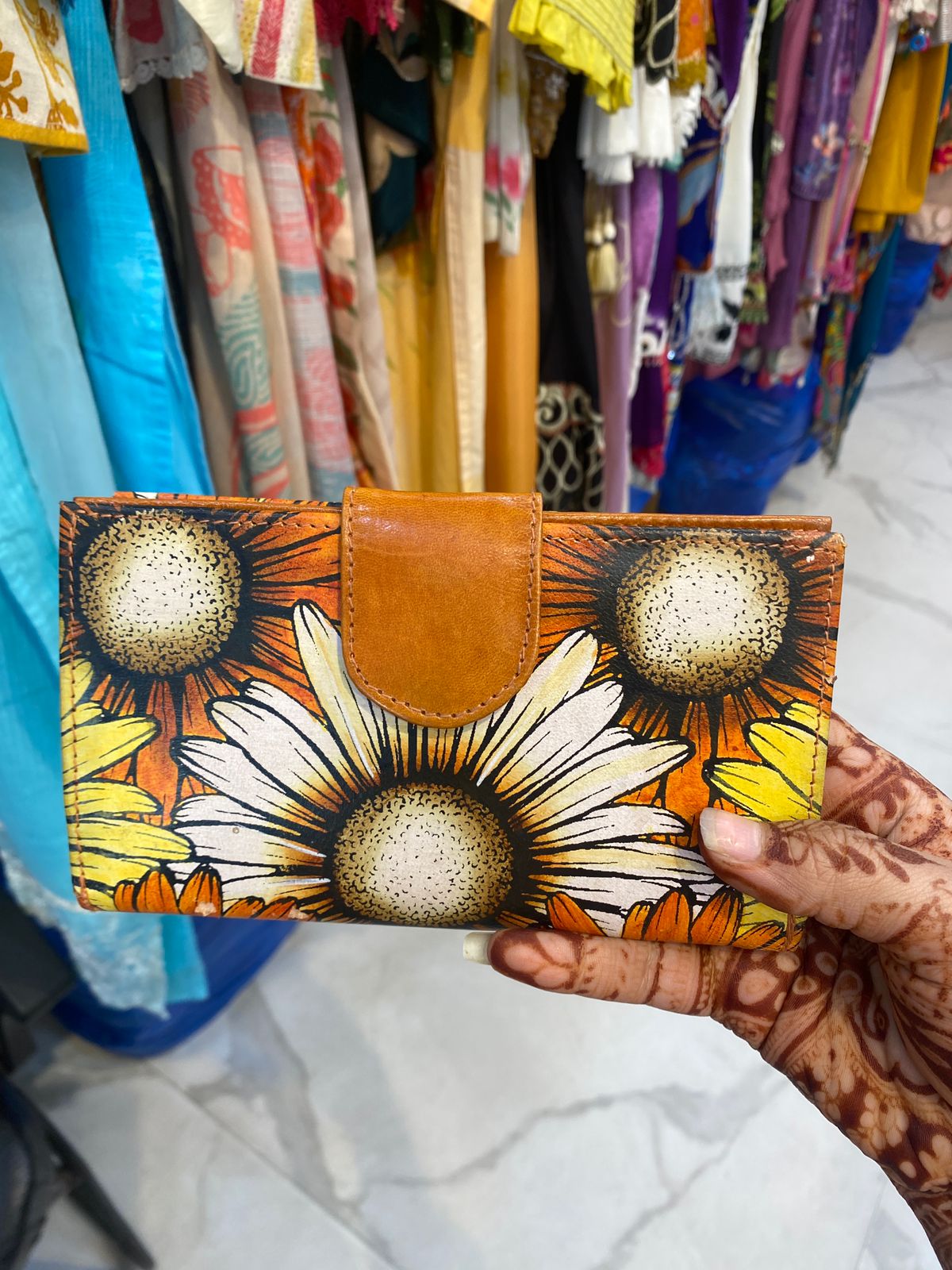 Beautiful Flower Print Clutch FS208