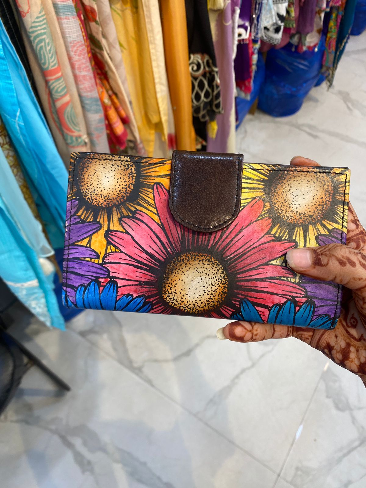Beautiful Flower Print Clutch FS208