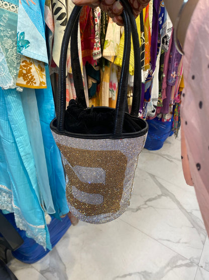 Stone Work Bucket Hand Bag FS210