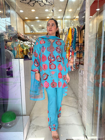 ‘TARISHA’ Beautiful 3pc Pattern Print Suit FS213