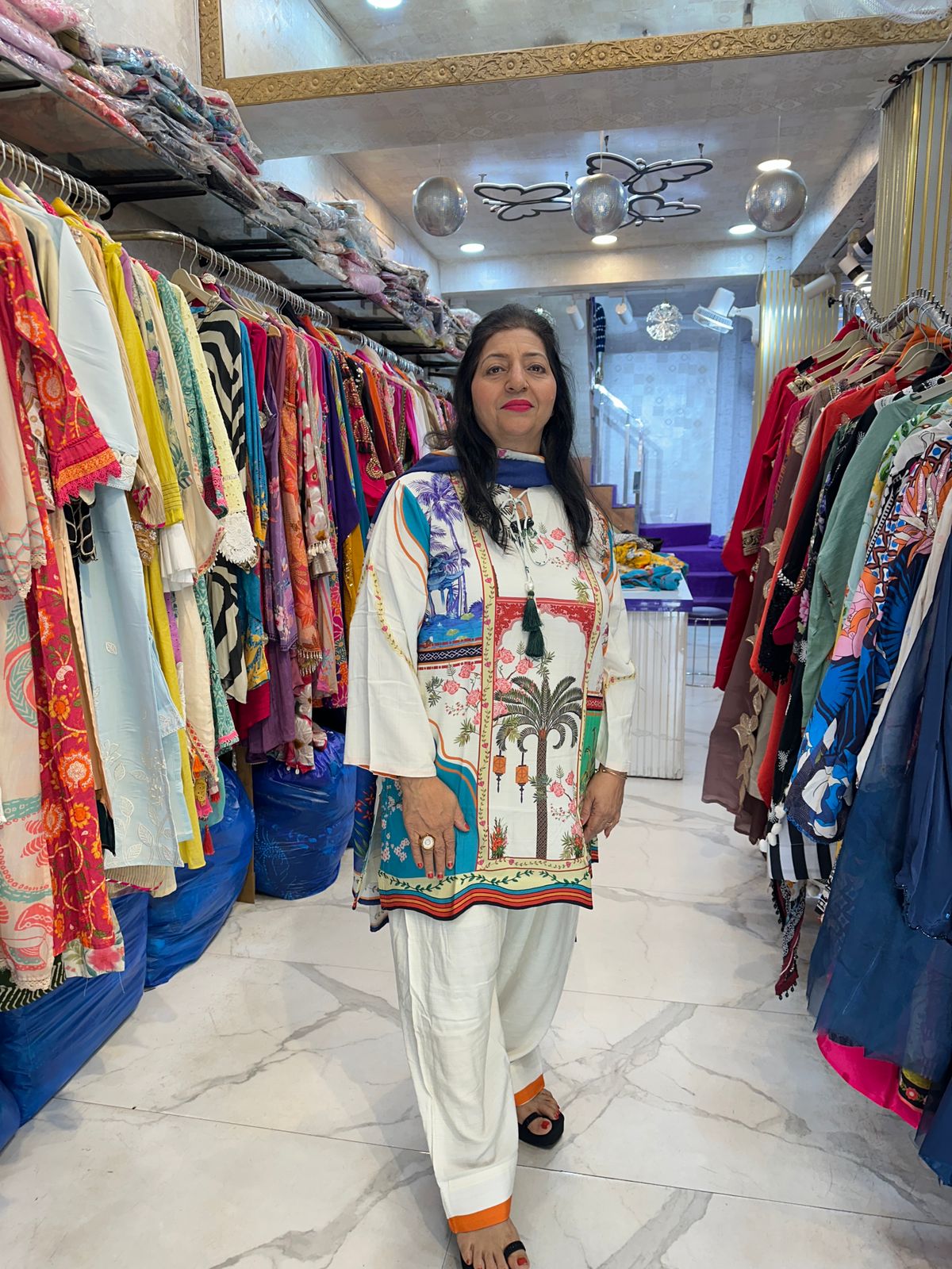 ‘PHULRAAJ’ Pattern Print 3pc Suit FS216