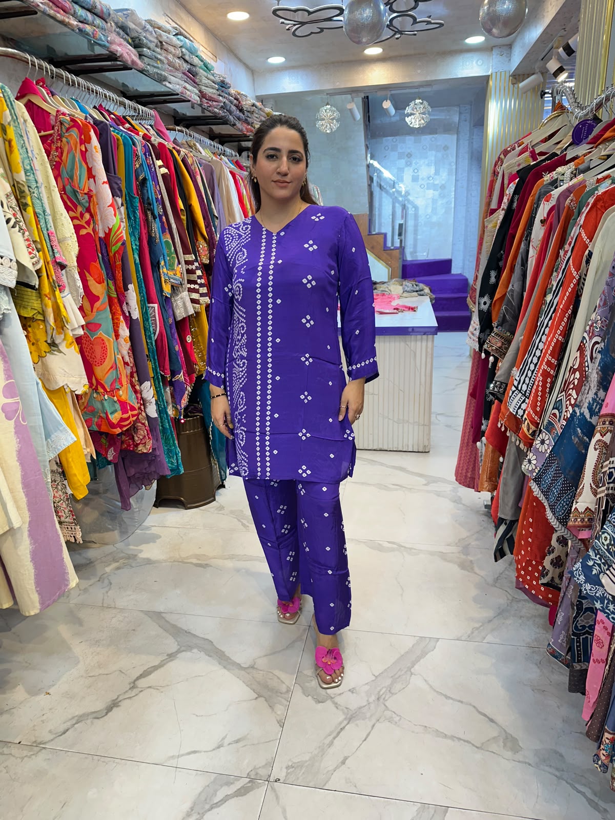 ‘JAMUNI’ Elegant Suit With Round Neck FS237