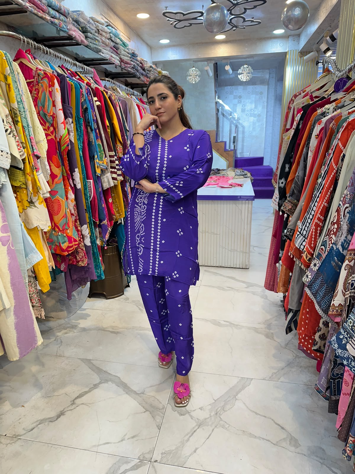‘JAMUNI’ Elegant Suit With Round Neck FS237
