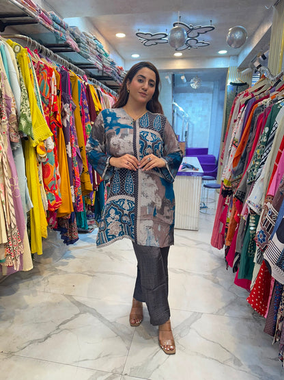 ‘REVA’ Beautiful Printed Suit FS243