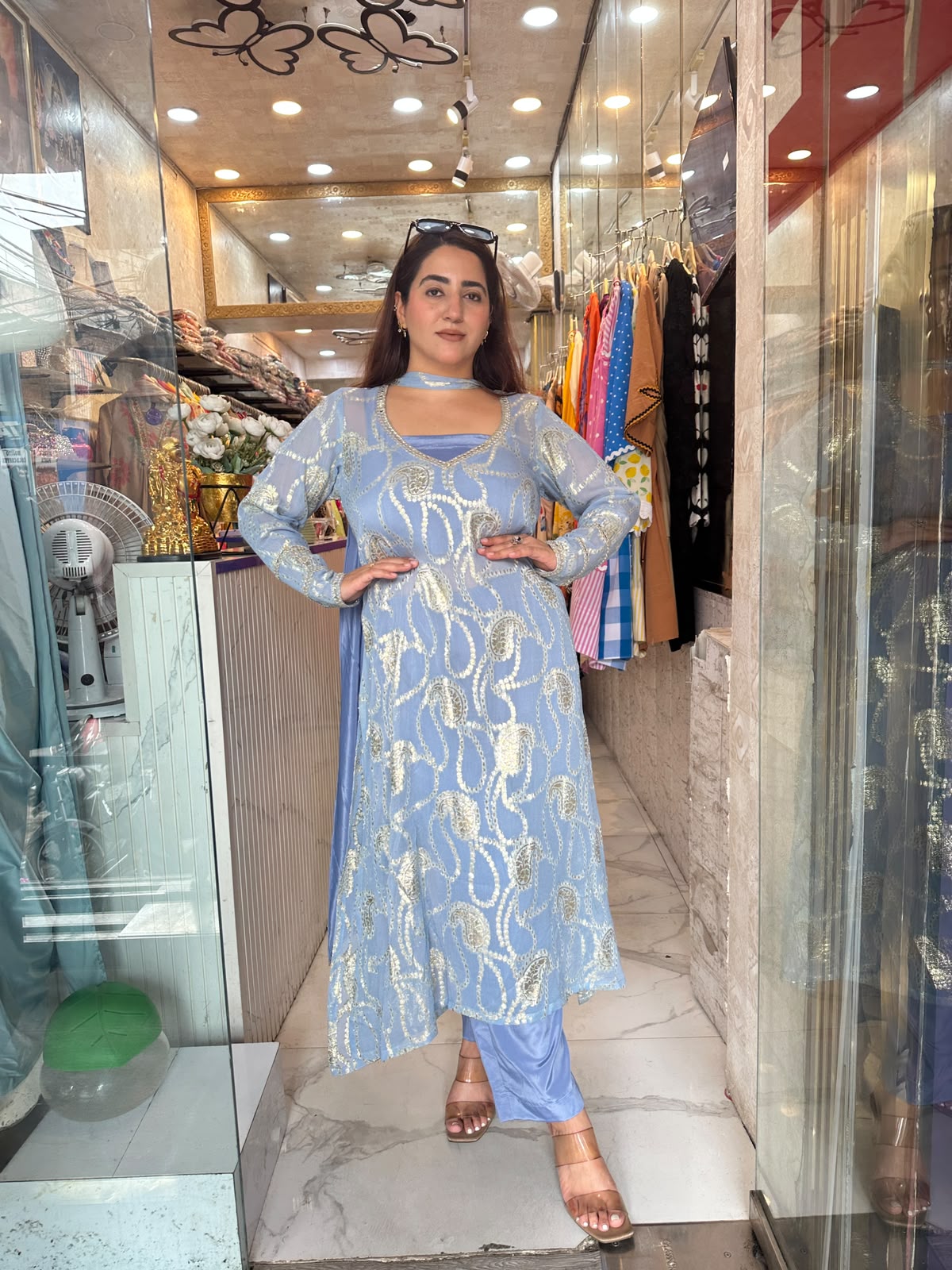 ‘ZAREEN’ Elegant Straight-Cut Kurta Set FS246