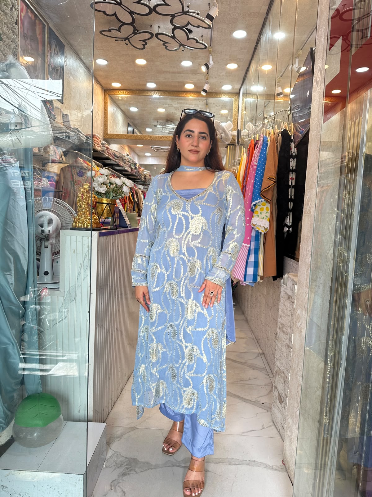 ‘ZAREEN’ Elegant Straight-Cut Kurta Set FS246