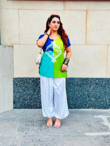 ‘GULPOSH’ Beautiful Short kurti with ballon pants FS248