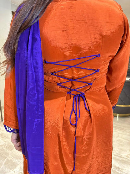 ‘CHITRA’ Elegant Crepe Suit With Lining