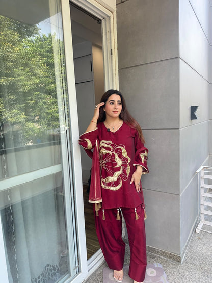 ‘VANYA’ Signature Embroidered 3-Piece Suit Set