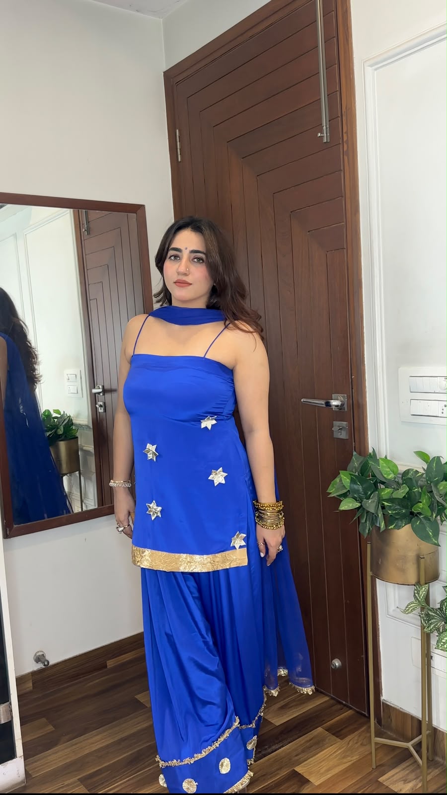 "EKLAVYA" Stunning Designer Suit With Gota Patti Work
