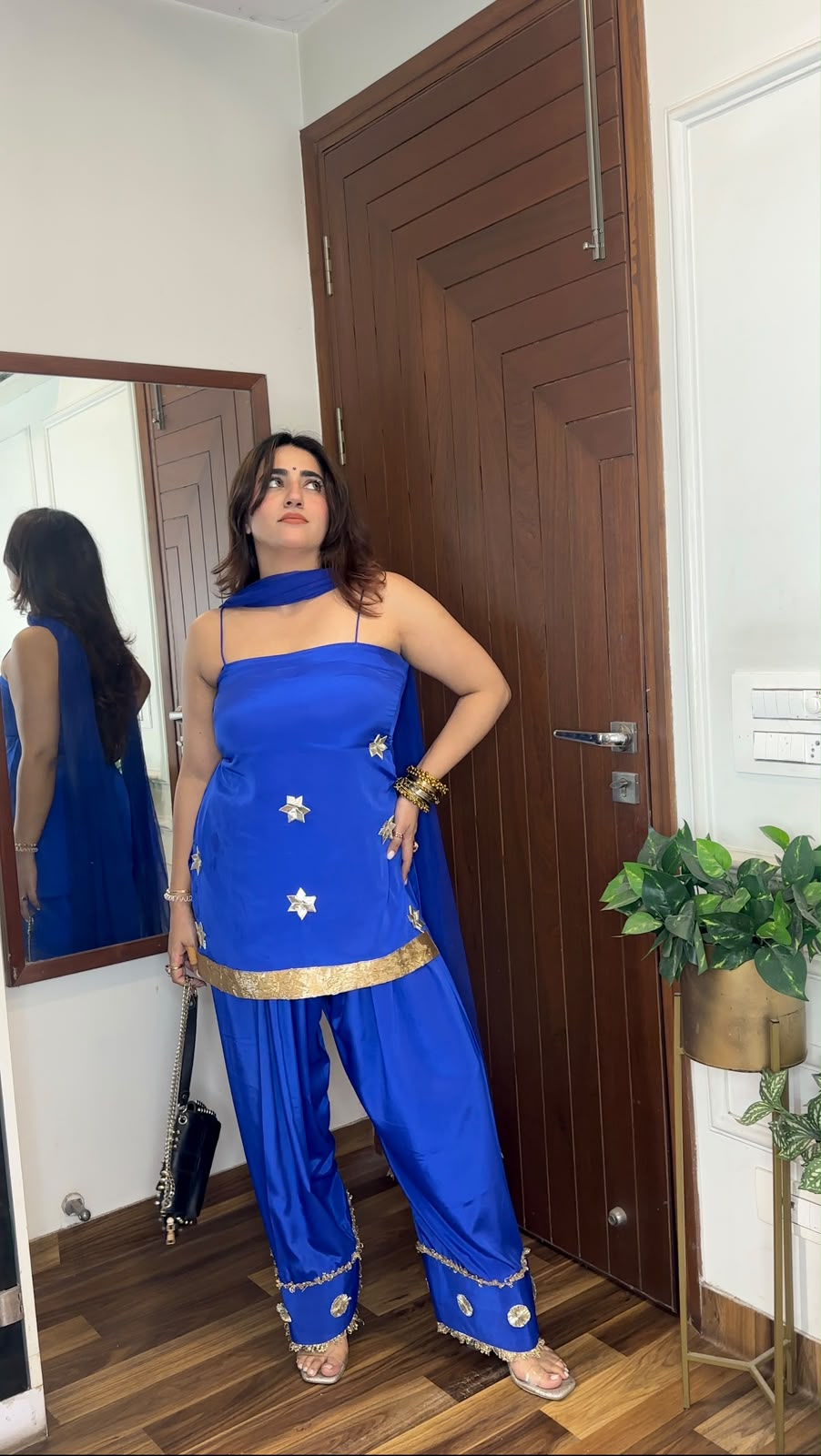 "EKLAVYA" Stunning Designer Suit With Gota Patti Work