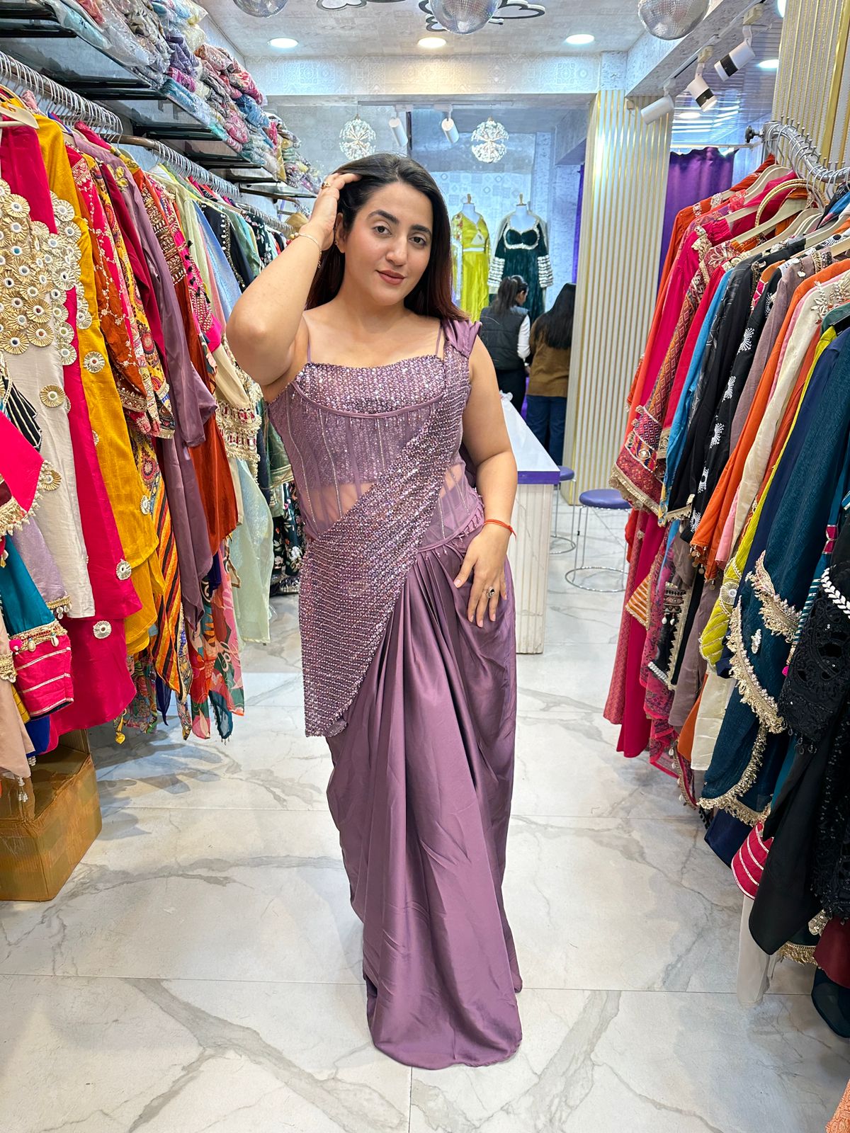 "ADAAH" Elegant Party Wear Dress FS123