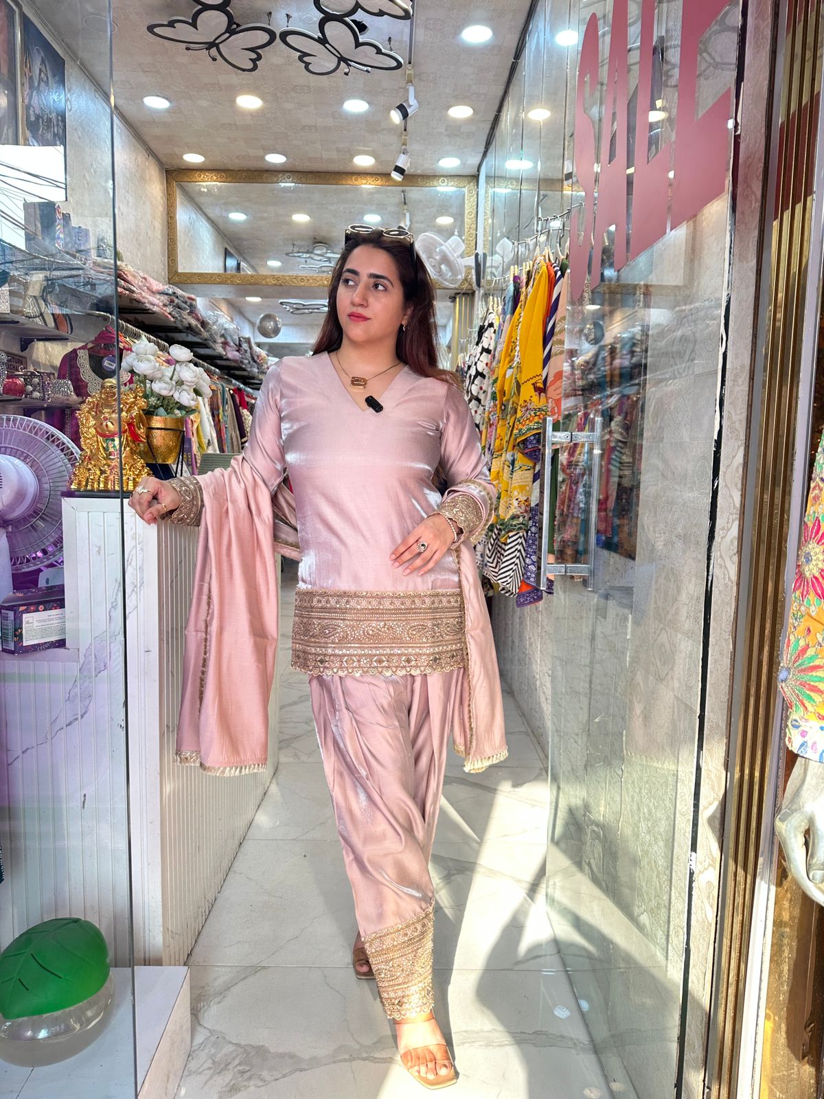 ‘PARIZA’ Beautiful Suit With Lace Work FS187