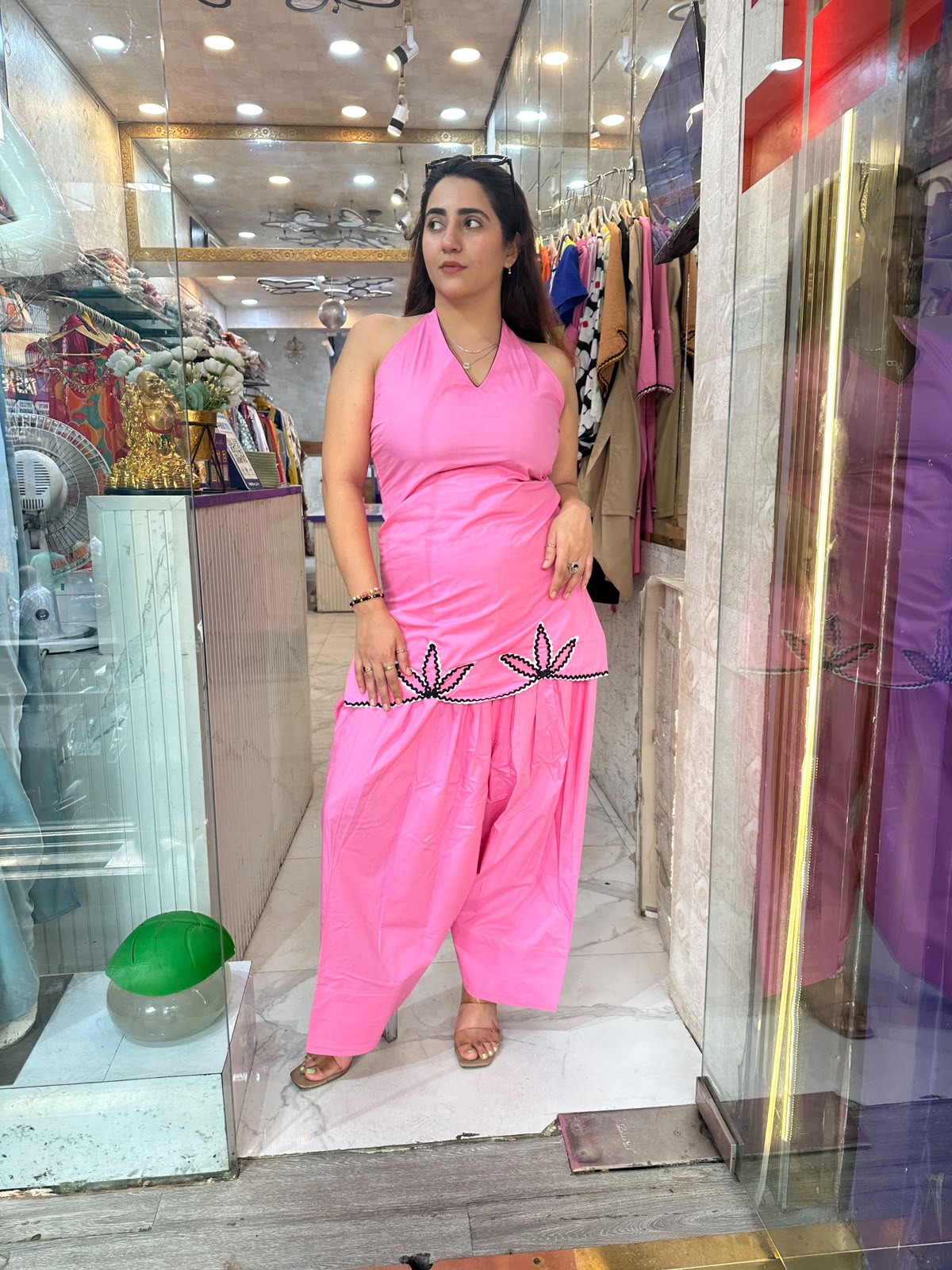 'Gulika' Halter Neck Cut Work Suit FS227