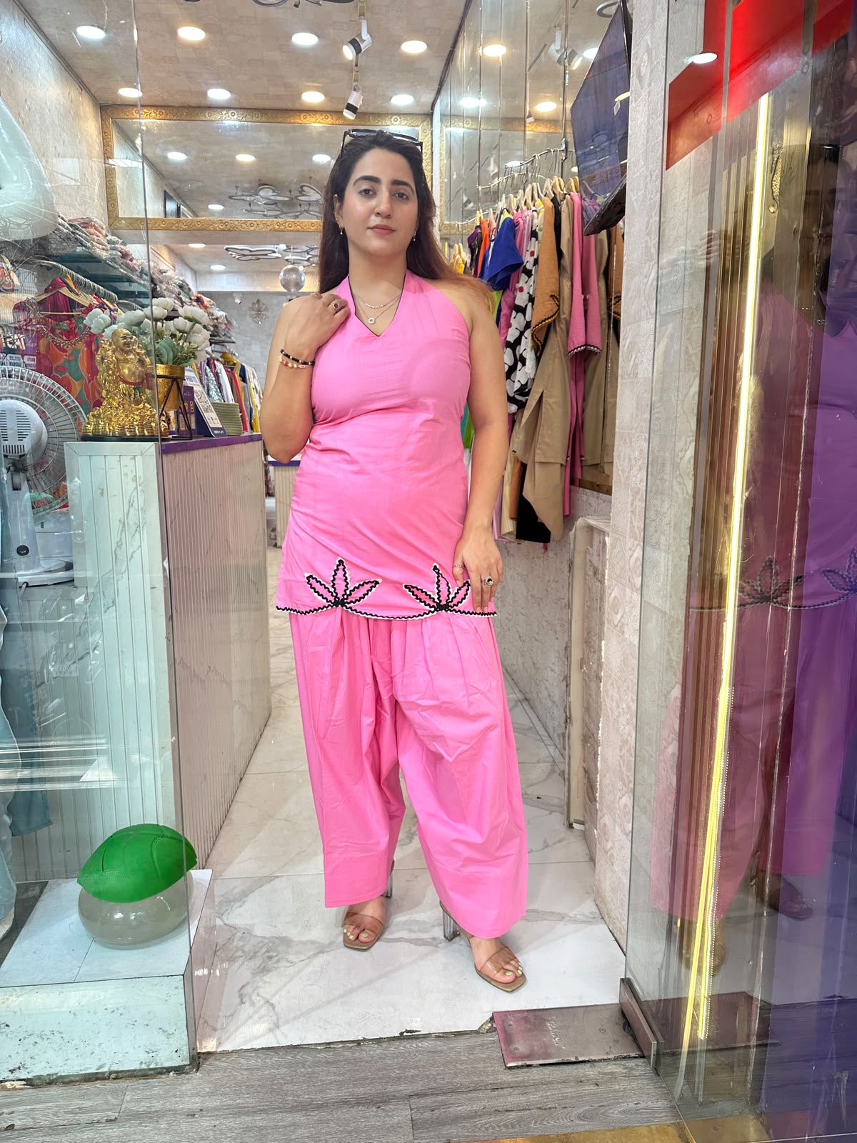 'Gulika' Halter Neck Cut Work Suit FS227