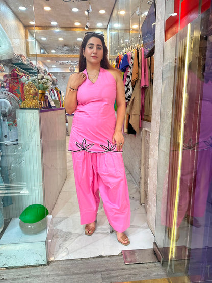 'Gulika' Halter Neck Cut Work Suit FS227