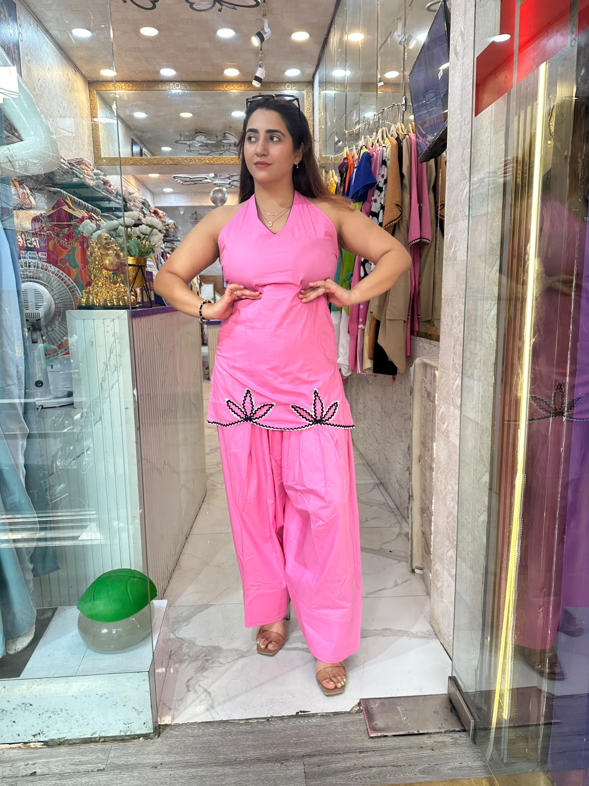 'Gulika' Halter Neck Cut Work Suit FS227
