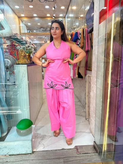 'Gulika' Halter Neck Cut Work Suit FS227