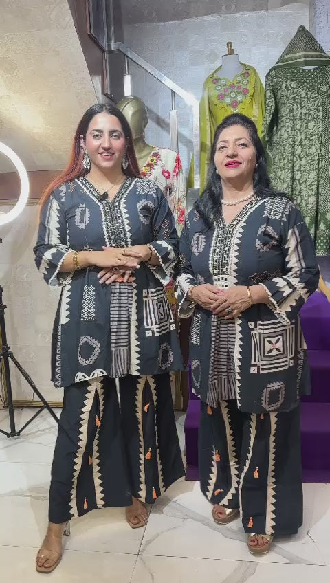 "MIRZA" LINEN BLACK CO-ORD FS25